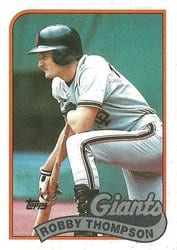 1989 Topps Base Set Robby Thompson #15 card