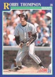 1991 Score Base Set Robby Thompson #26 card