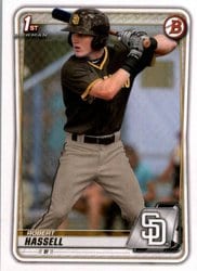 2020 Bowman Draft Base Set Robert Hassell #BD-39 card