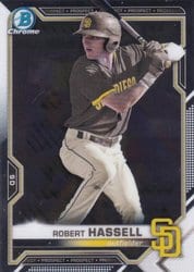 2021 Bowman Chrome Prospects Robert Hassell #BCP-120 card