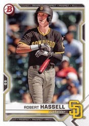 2021 Bowman Draft Base Set Robert Hassell #BD-67 card