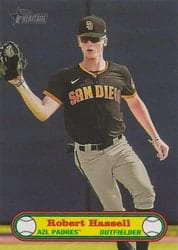 2021 Topps Heritage Minor League 1972 Topps Baseball Poster Card Robert Hassell #72BPC-1 card
