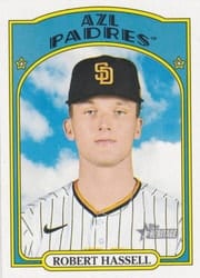 2021 Topps Heritage Minor League Base Set Robert Hassell #1 card
