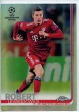 2018 Topps Chrome UEFA Champions League Robert Lewandowski Refractor #42 card