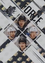 2024-25 SPx Force Robert Thomas/Jordan Kyrou/Jake Neighbours/Colton Parayko #SF-TKNP card