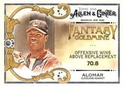 2018 Topps Allen & Ginter Fantasy Goldmine Roberto Alomar #FG-31 card
