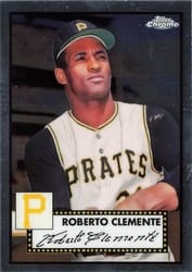 2021 Topps Chrome Platinum Anniversary Base Set Roberto Clemente #301 card