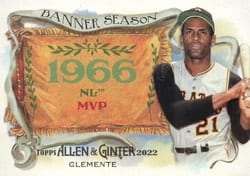 2022 Topps Allen & Ginter Banner Season Roberto Clemente #BS-14 card