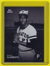 2022 Topps Black & White Vintage Vantage Roberto Clemente #VV-1 card