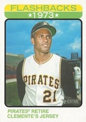 2022 Topps Heritage Baseball Flashbacks Roberto Clemente #BF-4 card