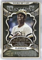 2024 Topps Allen & Ginter Double Rip Cards Roberto Clemente / Andrew McCutchen (Pittsburgh Pirates) #DRIP-MC card