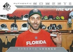 2018-19 SP Authentic Base Set Roberto Luongo - 4/5/18 1,000th Game #106 card