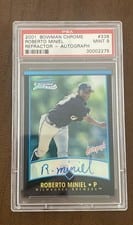 2001 Bowman Chrome Roberto Miniel #338 card