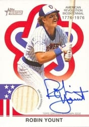 2025 Topps Heritage Bicentennial Relics Robin Yount #BR-RY card