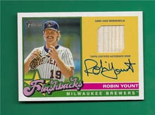 2025 Topps Heritage Flashbacks Autographed Relic Robin Yount #FAR-RY card