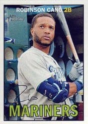 2016 Topps Heritage Base Set Robinson Cano #432 card