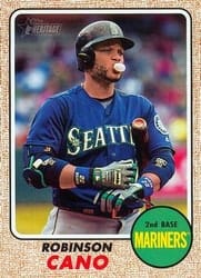 2017 Topps Heritage Base Set Robinson Cano #422b card
