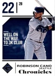 2018 Panini Chronicles Base Set Robinson Cano #14 card