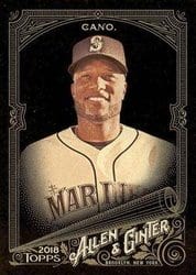 2018 Topps Allen & Ginter X Base Set Robinson Cano #35 card