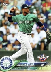 2018 Topps Opening Day Base Set Robinson Cano #92 card