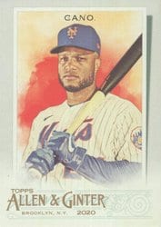 2020 Topps Allen & Ginter Base Set Robinson Cano #195 card