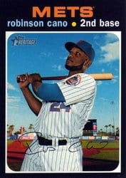 2020 Topps Heritage Base Set Robinson Cano #90 card