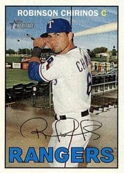 2016 Topps Heritage Base Set Robinson Chirinos #56 card