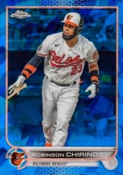 2022 Topps Chrome Update Sapphire Edition Base Set Robinson Chirinos #US215 card