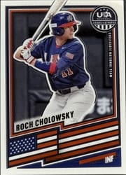 2026 Panini Stars & Stripes Prizm Base Set Roch Cholowsky #140 card