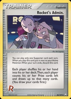 Team Rocket Returns Rocket's Admin. #86 card
