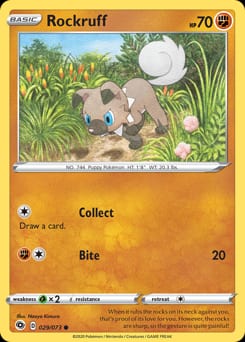 Champion's Path Rockruff #29 card