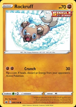 Chilling Reign Rockruff #86 card