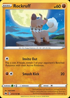 Crown Zenith Rockruff #73 card