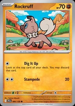 Journey Together Rockruff #84 card