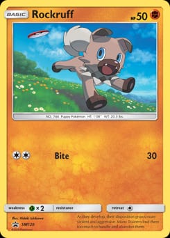 SM Black Star Promos Rockruff #SM120 card