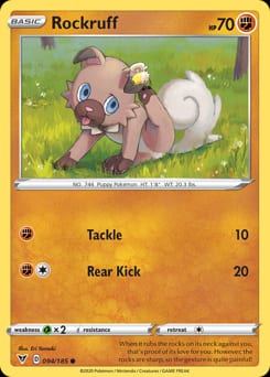 Vivid Voltage Rockruff #94 card