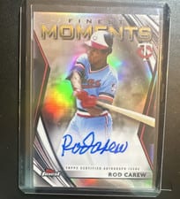 2021 Finest Moments Autographs Rod Carew #FMA-RC card