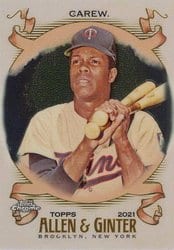 2021 Topps Allen & Ginter Chrome Base Set Rod Carew #108 card