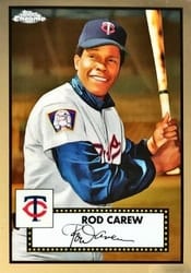 2021 Topps Chrome Platinum Anniversary Base Set Rod Carew #516 card