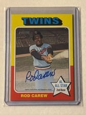 2024 Topps Heritage Real One Autograph Rod Carew #75RO-RC card