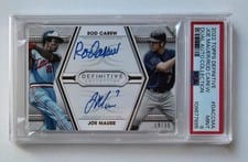 2022 Topps Definitive Collection Dual Autograph Collection Rod Carew / Joe Mauer #DAC-CMA card