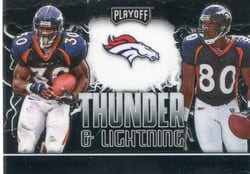 2020 Panini Playoff Thunder & Lightning Rod Smith / Terrell Davis #TL-12 card