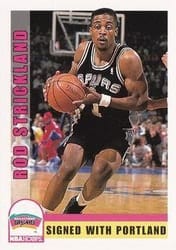 1992-93 Hoops Base Set Rod Strickland #210 card