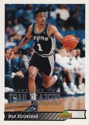1992-93 Upper Deck Base Set Rod Strickland #74 card