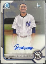 2022 Bowman Chrome Prospect Autographs Roderick Arias #CPA-RA card