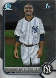 2022 Bowman Chrome Prospects Roderick Arias #BCP-153 card