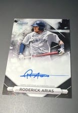 2023 Bowman Sterling Prospect Autographs Roderick Arias #PA-RA card