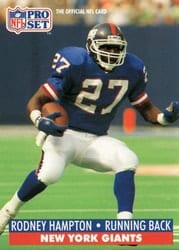 1991 Pro Set Base Set Rodney Hampton #62 card
