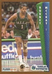 1992-93 Fleer Base Set Rodney McCray #52 card