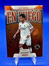 2025 Panini Prizm FIFA Club World Cup En Fuego Rodrygo #24 card